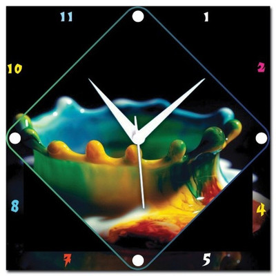 70% OFF on WebPlaza Color Drop Analog Wall Clock Multicolor