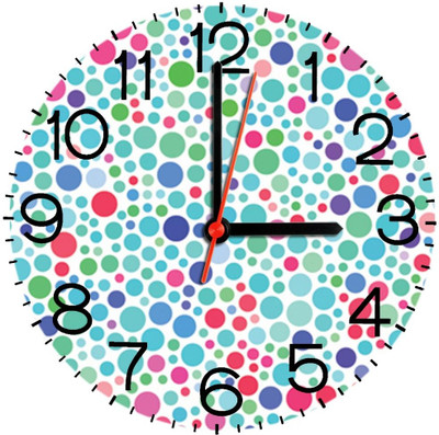 28% OFF on Ellicon 341 Multicolor Dot Analog Wall Clock White 28% OFF on Ellicon 341 Multicolor Dot Analog Wall Clock White