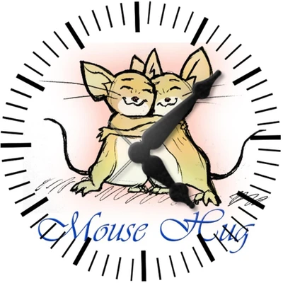 28% OFF on Ellicon 26 Mouse Hug Analog Wall Clock White 28% OFF on Ellicon 26 Mouse Hug Analog Wall Clock White