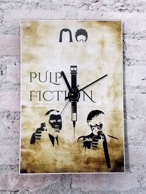 46% OFF on Kwardrobe Pulp Fiction Analog Wall Clock Rustic