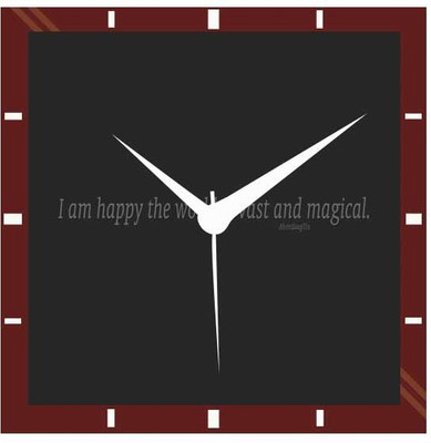 50% OFF on Moneysaver I Am Happy the World Analog Wall Clock Multicolor