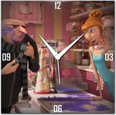 70% OFF on WebPlaza Despicable Me 2 Gru And Lucy Analog Wall Clock Multicolor