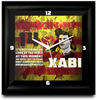 73% OFF on ShopMantra Xabi Alonso Football Square Analog Wall Clock Black