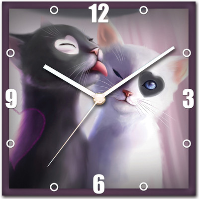 41% OFF on StyBuzz Black and White Cat Love Analog Wall Clock Multicolor 41% OFF on StyBuzz Black and White Cat Love Analog Wall Clock Multicolor