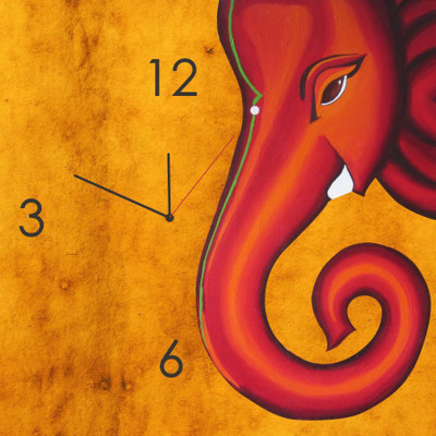 14% OFF on Everyday Gifts Ganesha Design Analog Wall Clock Black