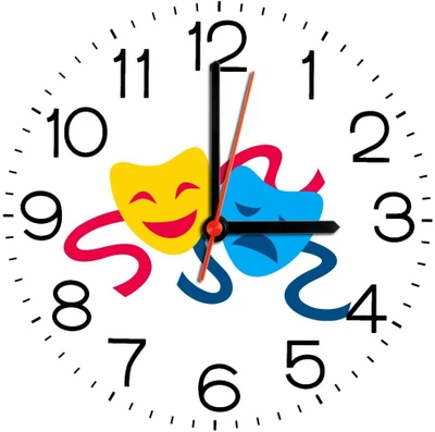 28% OFF on Ellicon 231 Mask Tragedy Design Analog Wall Clock White 28% OFF on Ellicon 231 Mask Tragedy Design Analog Wall Clock White