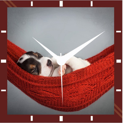50% OFF on Moneysaver Puppy Sleeping Analog Wall Clock Multicolor
