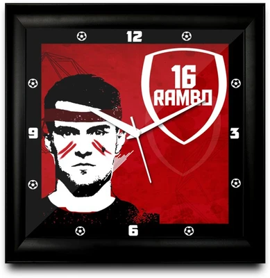 73% OFF on ShopMantra Aaron Ramsey Footballer Square Analog Wall Clock Black