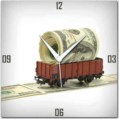 70% OFF on WebPlaza Money Train Analog Wall Clock Multicolor