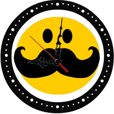 28% OFF on Ellicon 13 Funny Face Analog Wall Clock White