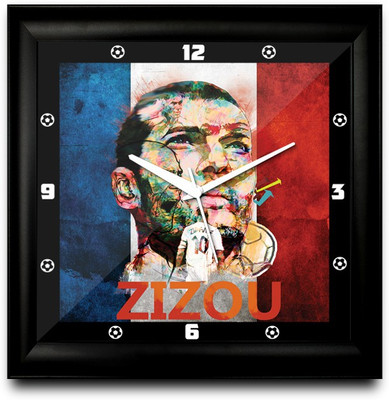 73% OFF on ShopMantra Zizou Zidane France Football Square Analog Wall Clock Black