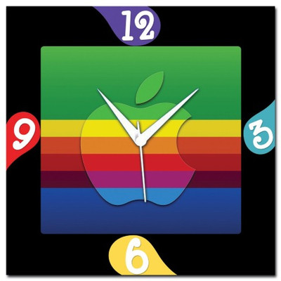 72% OFF on Amore Rainbow Apple Analog Wall Clock Multicolor