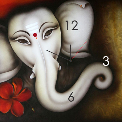 14% OFF on Everyday Gifts Ganesha Design Analog Wall Clock Black