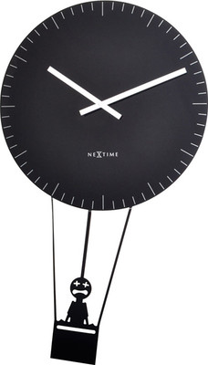 17% OFF on Nextime Flying Time Analog 42.925999999999995 cm Dia Wall Clock Black
