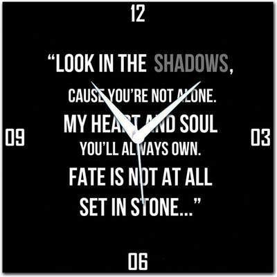 72% OFF on Amore Look In The Shadoes Analog Wall Clock Black