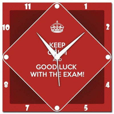 70% OFF on WebPlaza Keep Calm And Good Luck With Exam Analog Wall Clock Multicolor
