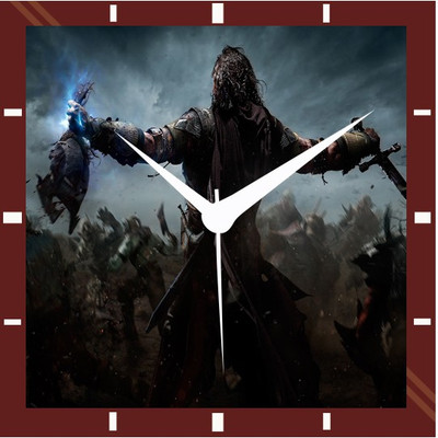 50% OFF on Moneysaver Shadow Of Mordor Analog Wall Clock Multicolour