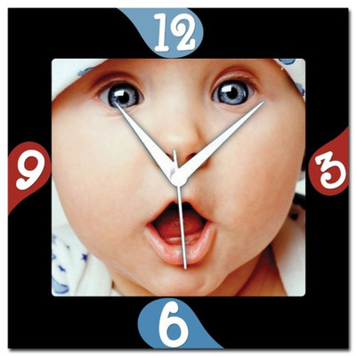 72% OFF on Amore Shocked Baby Analog Wall Clock Multicolor