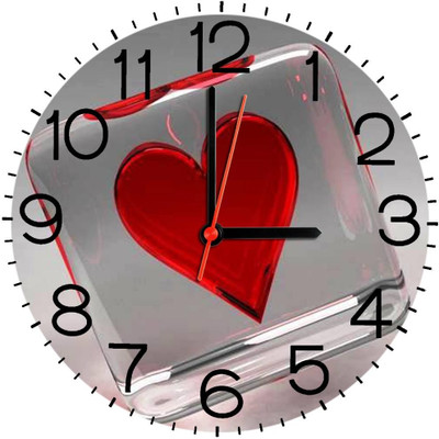 23% OFF on Ellicon B379 Red Heart Dice Analog Wall Clock White 23% OFF on Ellicon B379 Red Heart Dice Analog Wall Clock White