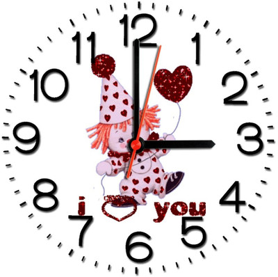 28% OFF on Ellicon 397 I Love You Red Heart Analog Wall Clock White 28% OFF on Ellicon 397 I Love You Red Heart Analog Wall Clock White