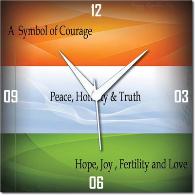 70% OFF on WebPlaza Indian Flag Color Meaning Republic Day Analog Wall Clock Multicolor