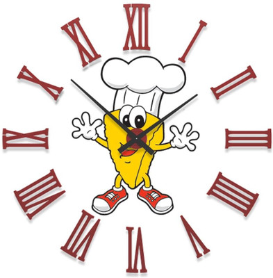 23% OFF on Ellicon B18 Cheese Cartoon Analog Wall Clock White