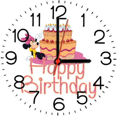 28% OFF on Ellicon 255 Happy Birthday Analog Wall Clock White
