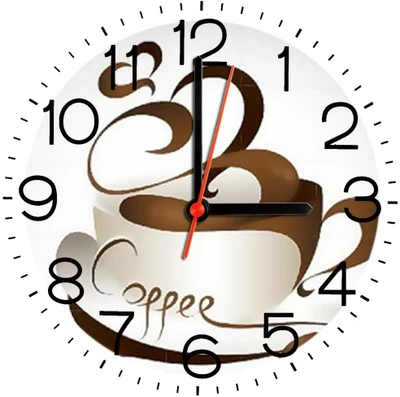 28% OFF on Ellicon 237 Love Coffee Analog Wall Clock White