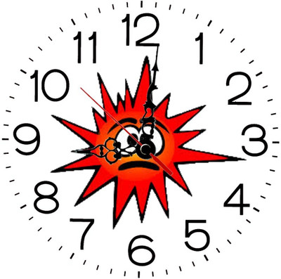 28% OFF on Ellicon 190 Funny Sun Analog Wall Clock White 28% OFF on Ellicon 190 Funny Sun Analog Wall Clock White