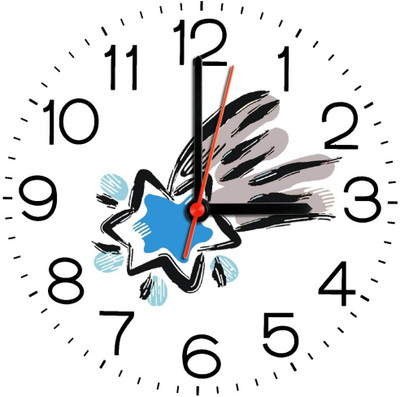 28% OFF on Ellicon 178 Star Falling Analog Wall Clock White