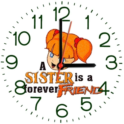 28% OFF on Ellicon 273 A Sister Is A Forever Friend Analog Wall Clock White