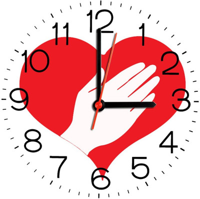 28% OFF on Ellicon 73 Heart On Hand Analog Wall Clock White 28% OFF on Ellicon 73 Heart On Hand Analog Wall Clock White
