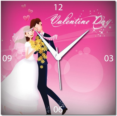 70% OFF on WebPlaza Romantic Couple Valentine Love Analog Wall Clock Multicolor