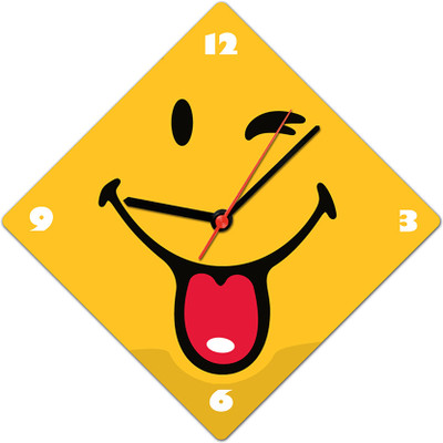 40% OFF on Lovely Collection happiness Analog Wall Clock Multicolor