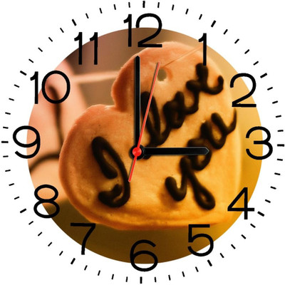 23% OFF on Ellicon B400 Sweet Love Heart Cookie Analog Wall Clock White