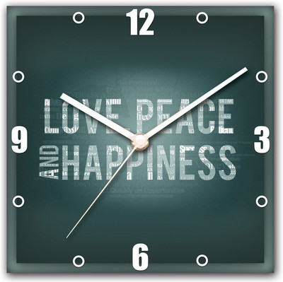 16% OFF on StyBuzz Love Peace Happiness Analog Wall Clock Multicolor 16% OFF on StyBuzz Love Peace Happiness Analog Wall Clock Multicolor