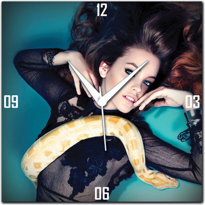 72% OFF on Amore Barbara Palvin 113437 Analog Wall Clock Blue