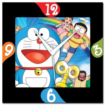 72% OFF on Amore Doraemon Analog Wall Clock Multicolor