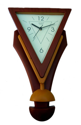 73% OFF on Plaza Light Brown Pendulam Plaza Analog Wall Clock Cream