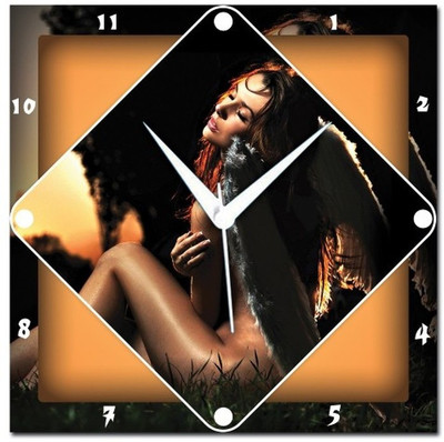 70% OFF on WebPlaza Lonely Angel Analog Wall Clock Multicolor