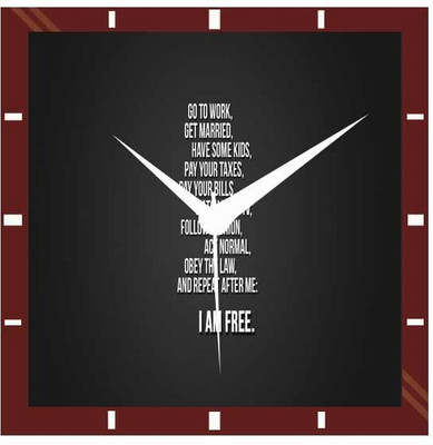 50% OFF on Moneysaver I Am Free Fact Analog Wall Clock Multicolor 50% OFF on Moneysaver I Am Free Fact Analog Wall Clock Multicolor