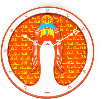 61% OFF on Made In India Sadhu 3D -Round Analog Wall Clock Orange