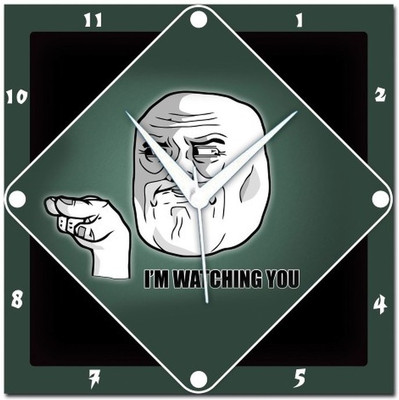 70% OFF on WebPlaza Meme Face Analog Wall Clock Multicolor