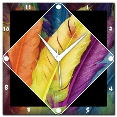 70% OFF on WebPlaza Colorful Feather Analog Wall Clock Multicolor 70% OFF on WebPlaza Colorful Feather Analog Wall Clock Multicolor