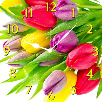 58% OFF on FurnishFantasy Colorful Tulips Analog Wall Clock Multicolor 58% OFF on FurnishFantasy Colorful Tulips Analog Wall Clock Multicolor