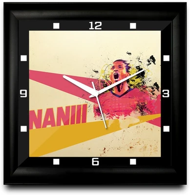 73% OFF on ShopMantra LuíS Carlos Nani Portugal Football Square Analog Wall Clock Black