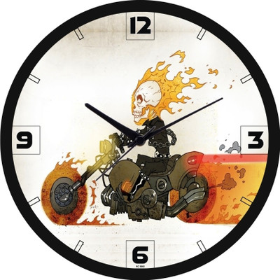 42% OFF on Regent Animated Ghost Rider Analog 31 cm Dia Wall Clock Black