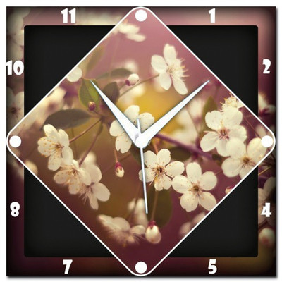 72% OFF on Amore Cherry Blossom 107665 Analog Wall Clock Multicolor