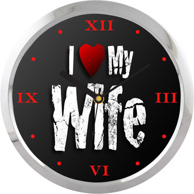31% OFF on Shopping Monster Designer Love My Wife Analog Wall Clock Silver 31% OFF on Shopping Monster Designer Love My Wife Analog Wall Clock Silver