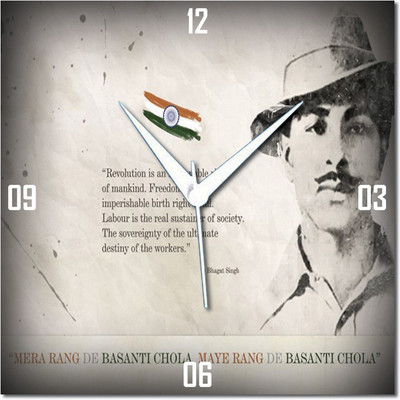 70% OFF on WebPlaza Sardar Bhagat Singh Republic Day Analog Wall Clock Multicolor